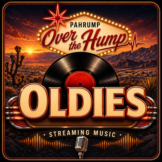 Over the Hump Oldies — free streaming music, Vegas-sign retro station logo